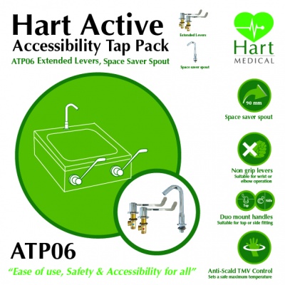 Hart Active Spacesaver Taps - Extended Lever Controls