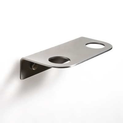 Two Hole Bottle Holder - Brushed Stainless Steel