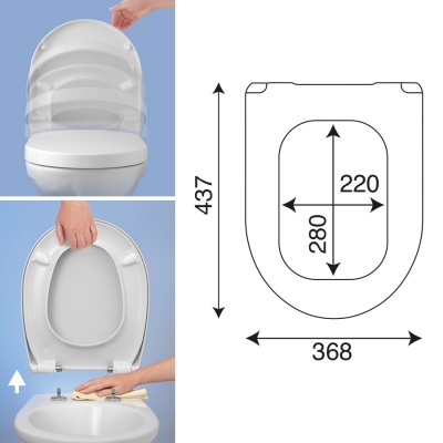 Taurus 'D' Shape  Designer Toilet Seat
