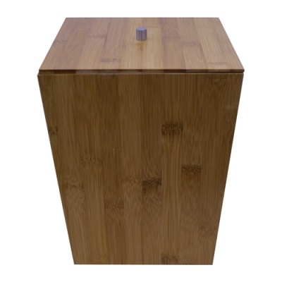 Natural Bamboo Bathroom Bin With Lid