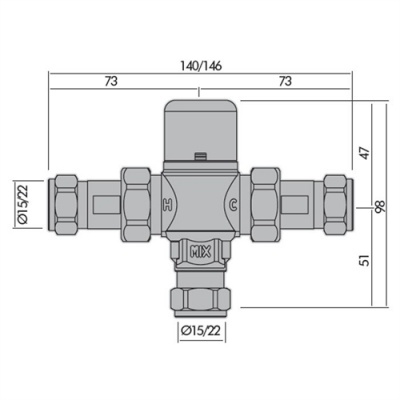 Intamix Failsafe Thermostatic Mixing Valve