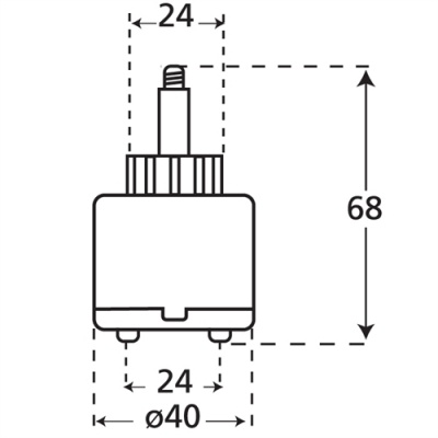 Spare Replacement 40mm Ceramic Disk Tap Cartridge