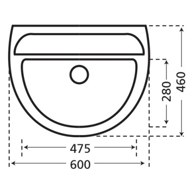 The '600' large Medical Washbasin