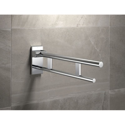 System 900 Duo Hinged Support Rail - Polished Chrome