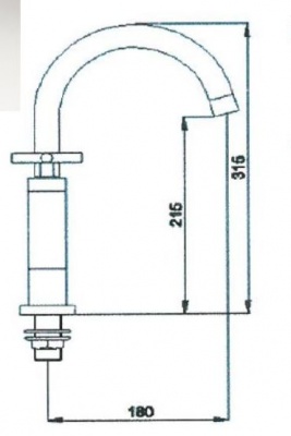 Avant cross handle bath filler