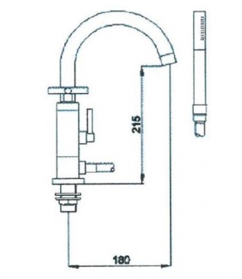 Avant cross handle bath shower mixer tap