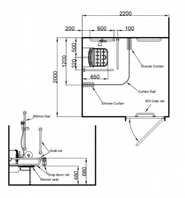 Luxury Concealed Valve Doc M shower pack with slimline seat