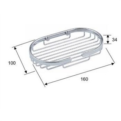 The 'Chrome On Brass' Oval Soap Basket