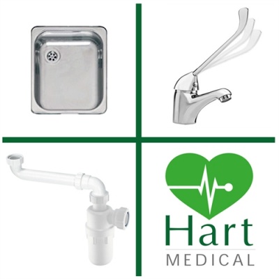 Compact Rectangular Inset Dental Sink Pack