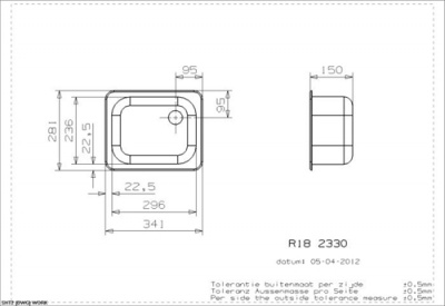 Hart 2330 Surface Mount Rectangular Medical / Dental Sink