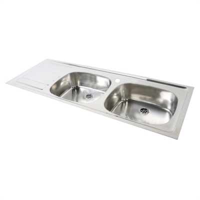 Pland Hospital Double Bowl Sink And Drainer