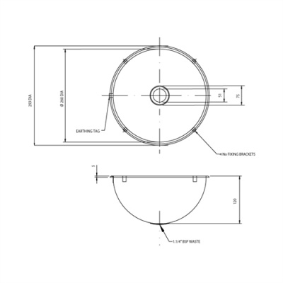 Pland Inset Polished Healthcare Bowl | HTM64 Dental Bowl