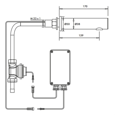 Inta LED Touch electronic wall tap