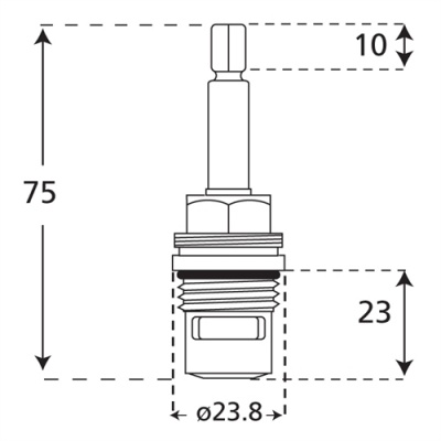 Long Stem Quarter Turn valves - 1/2 inch BSP thread size
