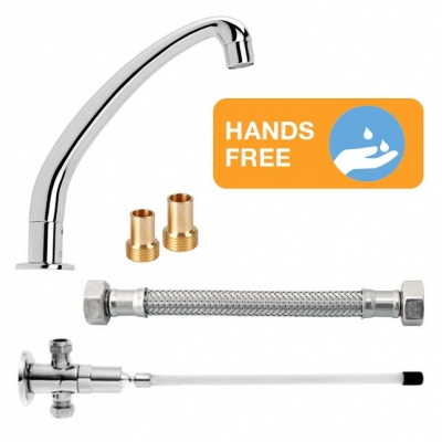 Knee Operated Tap Set with Standard Swivel Spout