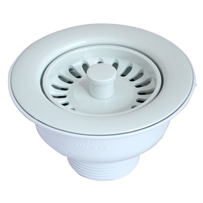 McAlpine Basket Strainer Waste - White