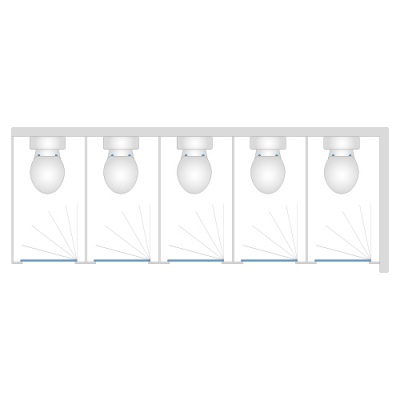 Nursery 'Lollipop' Corner Sited - 5 Cubicle Pack