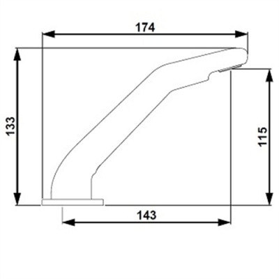 Performa Long Reach Deck Proximity Tap