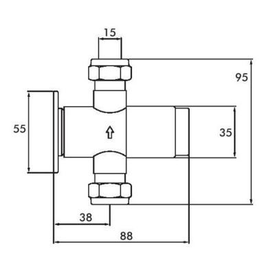 Intatec Professional Timed Flow Shower Control - Exposed