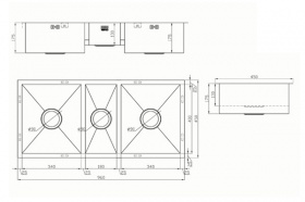 Zen Trio Triple Bowl Luxury Sink