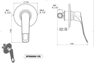 Ability Concealed Shower Valve | Senior Sport Manual Shower valve