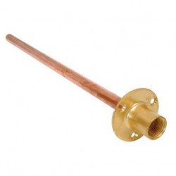 Garden Tap Through The Wall Flange with Fixing Plate 350mm Copper