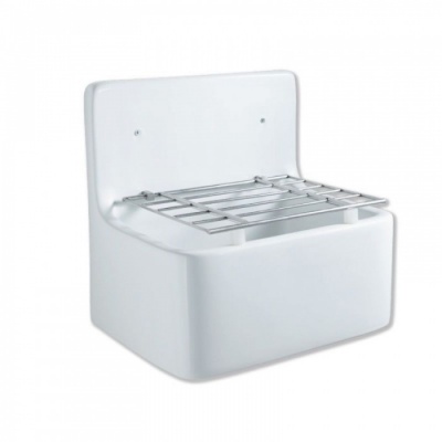 Commercial High Back Cleaners Sink Set