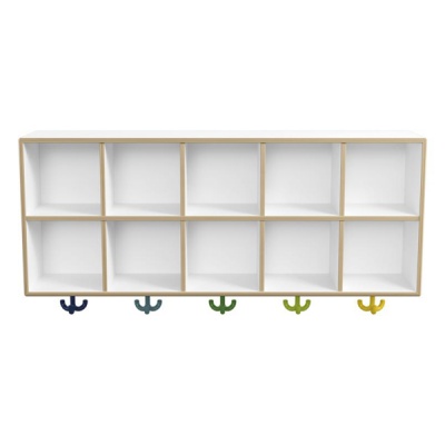 HEWI 'Row' 5 Place School Double Storage Module