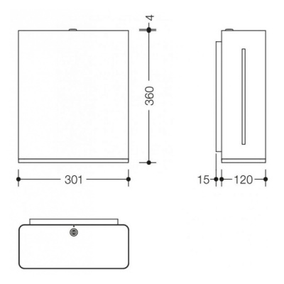 HEWI Recessed Fixing Towel Dispenser - White