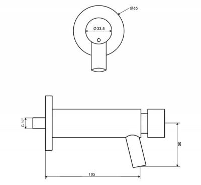 Timed Flow Stainless Steel Wall Bib Tap