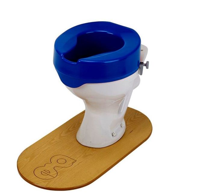 Ashby Easy Fit Raised Toilet Seat - 50mm (2'') Height Seat - Blue