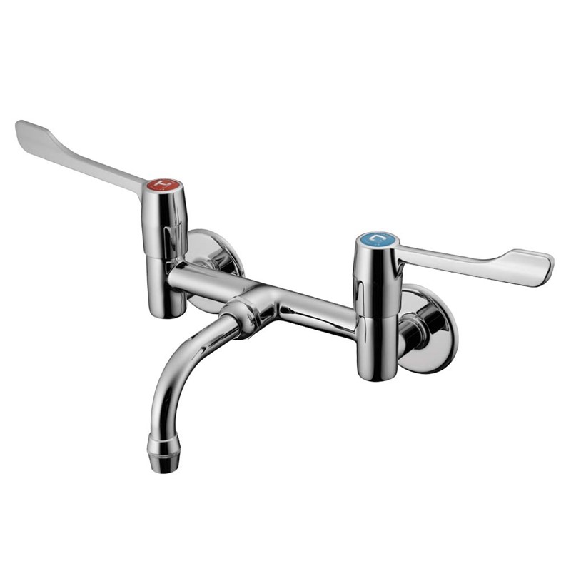 Markwik Wall Mounted Extended Lever Mixer Tap with Single Flow Nozzle