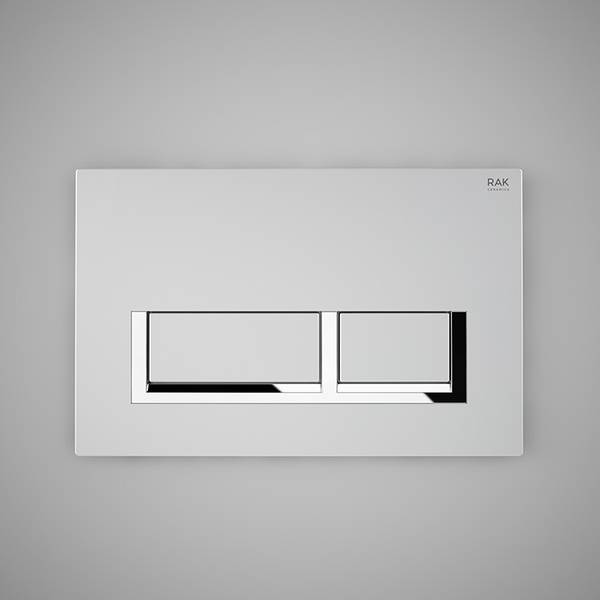 Rak Rectangular Platter RAK Rectangular Dual Flush Plate - Matt Chrome - NotJustTaps.co.uk