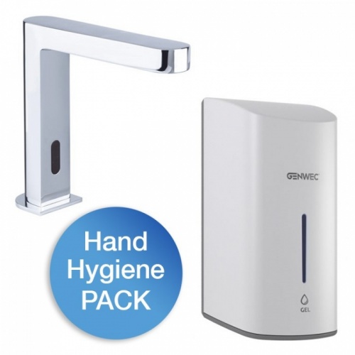 Bristan S3 Sensor Tap with Genwec Sensor Soap Dispenser