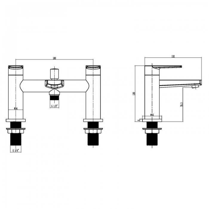 Icon bath shower mixer - NotJustTaps.co.uk