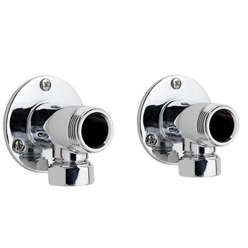Chrome wall plate elbows (Pair) NotJustTaps.co.uk