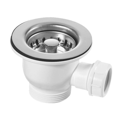 McAlpine Mini Basket Sink Strainer Waste With Overflow - FMBSWSS85