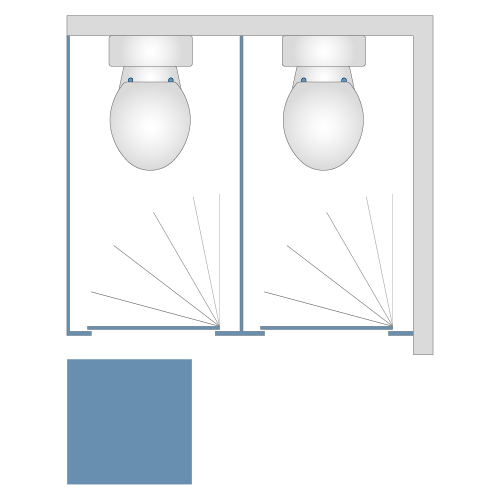 Nursery 'Lollipop' Corner Sited - 2 Cubicle Pack