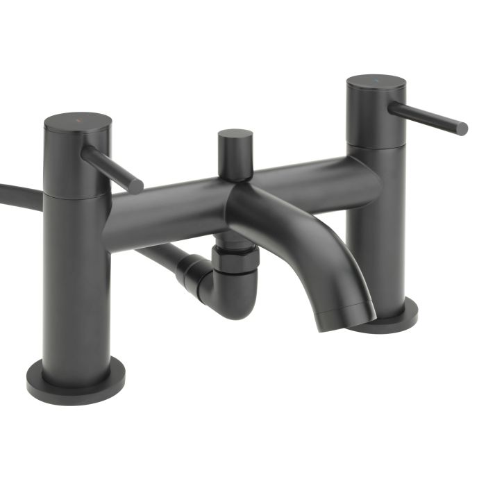 Ergo Matt Black Bath Shower Mixer & Kit NotJustTaps.co.uk