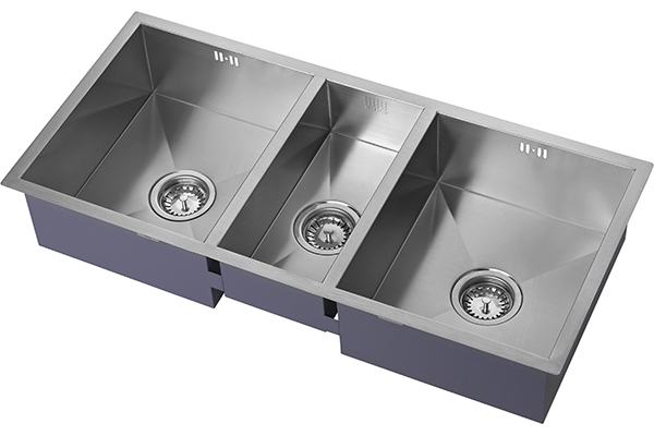 triple bowl kitchen sink uk