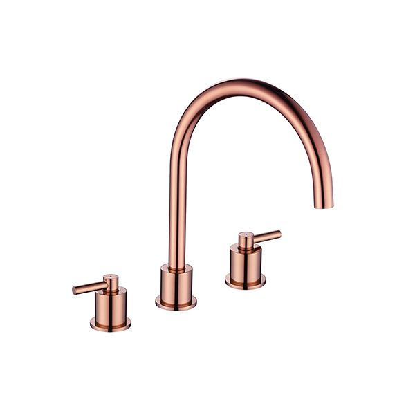 Aero 3 Hole Copper Finish Kitchen Tap