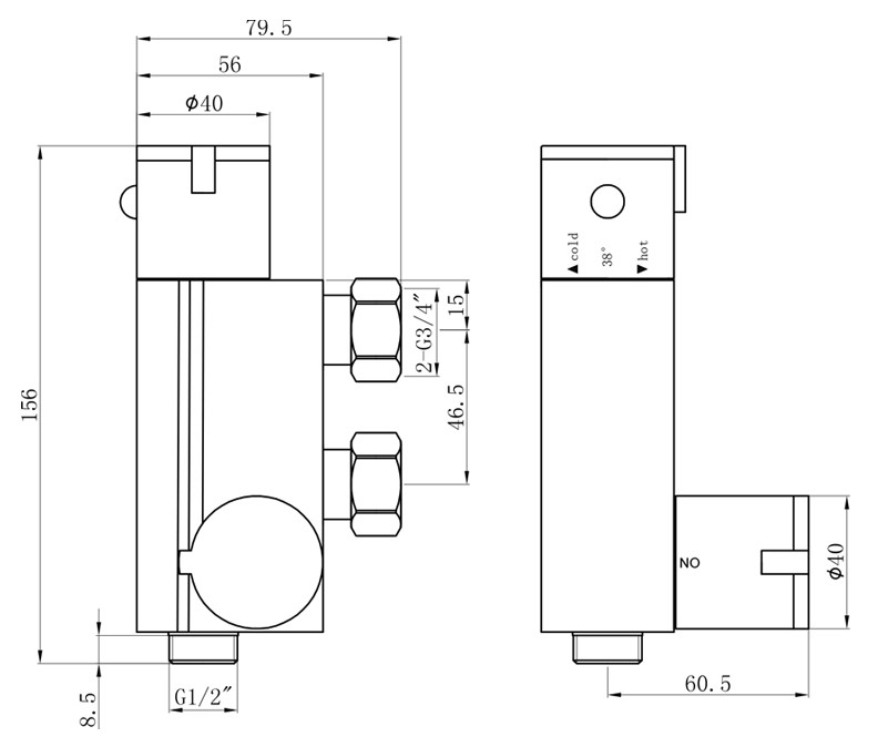 Douche Thermostatic Valve & Kit Set NotJustTaps.co.uk
