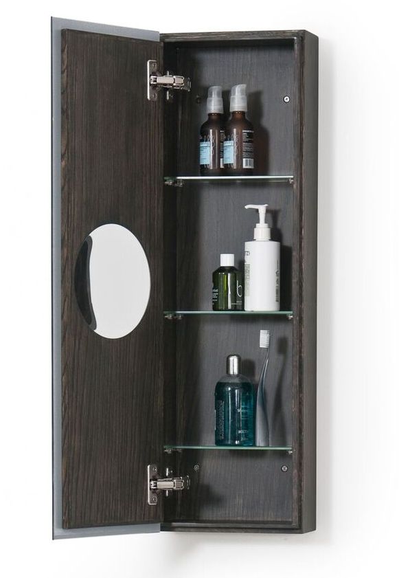 Dark Oak Slimline 800 Bathroom Cabinet Notjusttaps Co Uk
