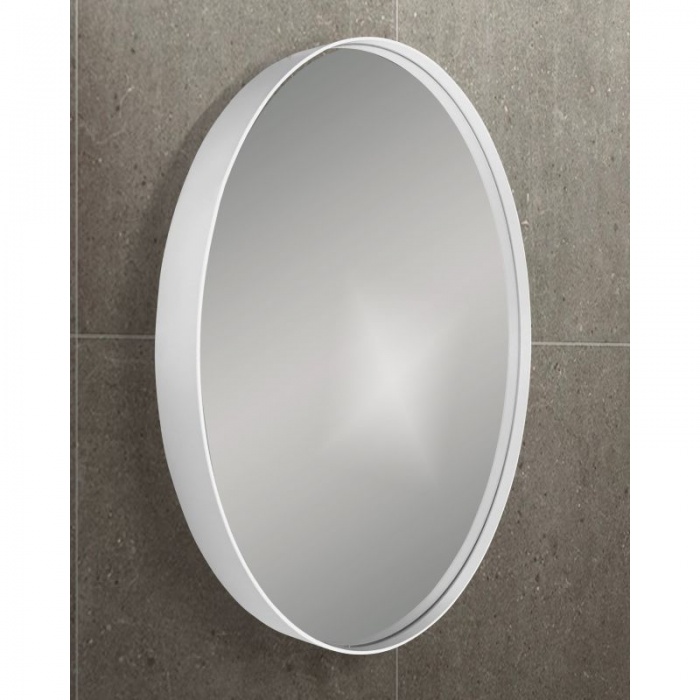 City Round Bathroom Mirror, Silver Circular Bathroom Mirror