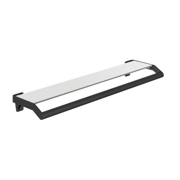 System 900 Shelf With Grab Bar - Black