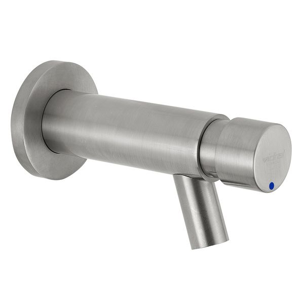 Timed Flow Stainless Steel Wall Bib Tap