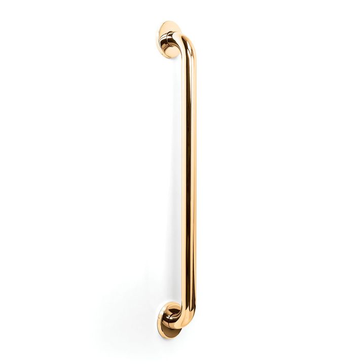 Cu Antimicrobial Grab Rail Polished Copper The Stylish Spa Corner Shelf Has An Integrated Hand Rail For Extra Support In Bathroom Rails With Soap Dish And Tower Also Available