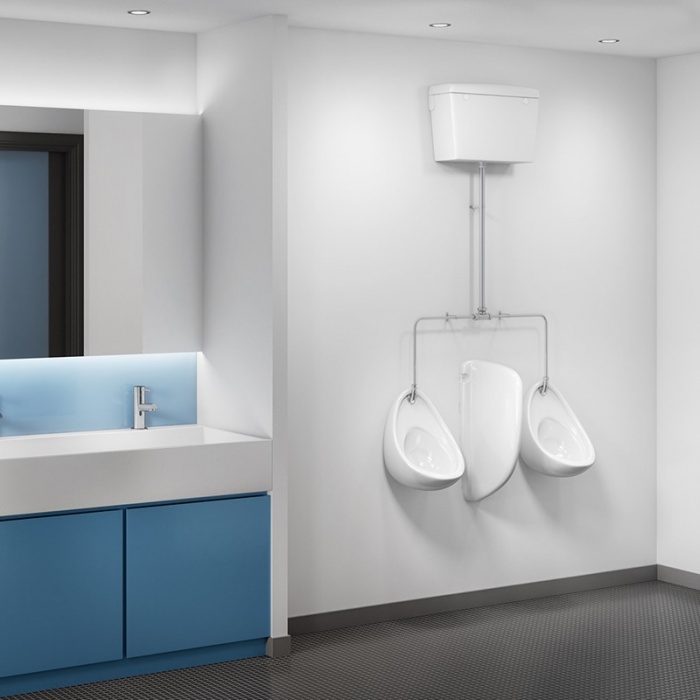 Two Bowl Urinal System NotJustTaps.co.uk