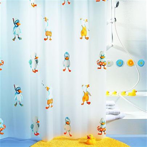 Ducky Funky Coloured Shower Curtain, Duck Shower Curtain Uk
