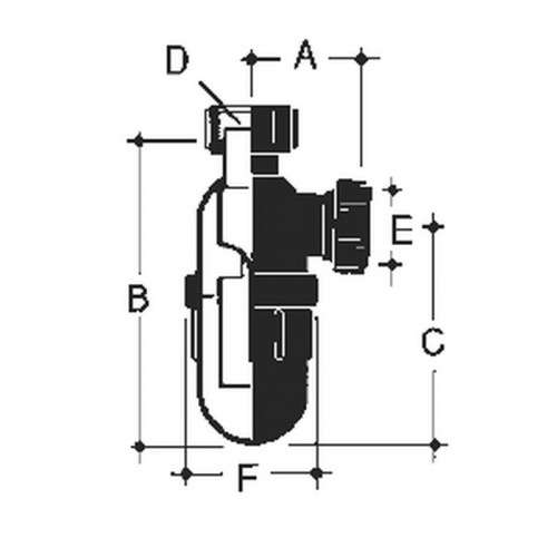 Vulcathene Laboratory AntiSiphon Bottle Trap NotJustTaps.co.uk